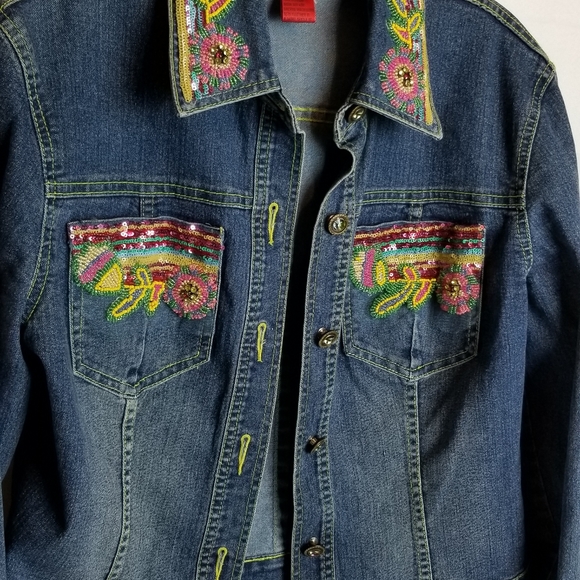Cristina Denim Jacket Sz S Women's - Picture 4 of 6